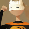 Serene Superhero Wallpaper with Closed Eyes wallpaper for iPhone, iPad & Mac