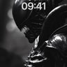 Shadowed Predator Wallpaper with biomechanical veins wallpaper for iPhone, iPad & Mac