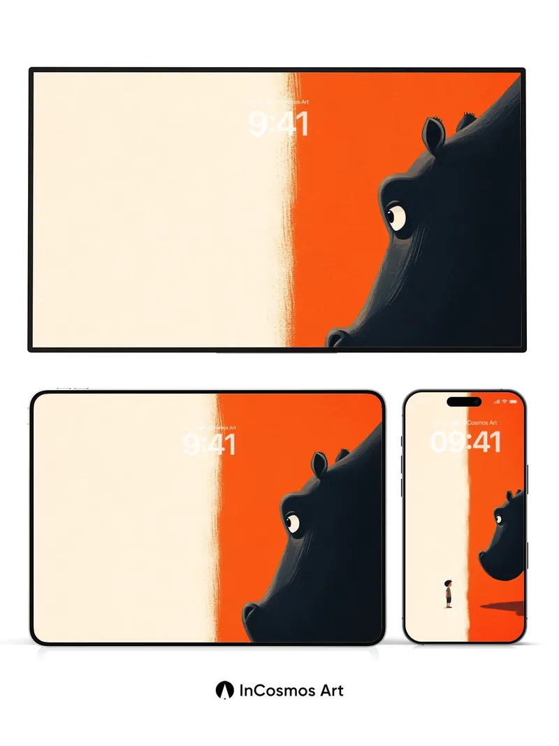 Whispering Gaze Wallpaper with Silent Encounter