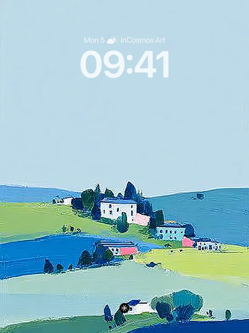 Pastel Countryside Serenity Wallpaper Background wallpaper for iPhone, iPad & Mac
