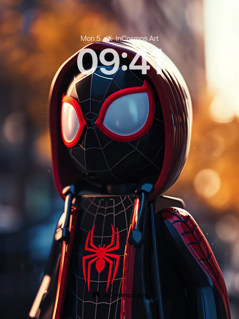 Urban Pulse Wallpaper with Hooded Hero Silhouette