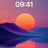 Serene Horizon Wallpaper with Liquid Reflections wallpaper for iPhone, iPad & Mac
