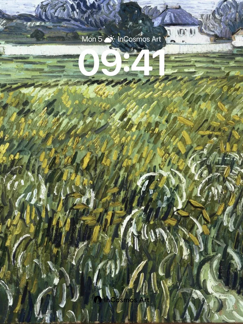 Whirlwind Wheatfield Wallpaper with Van Gogh's Touch