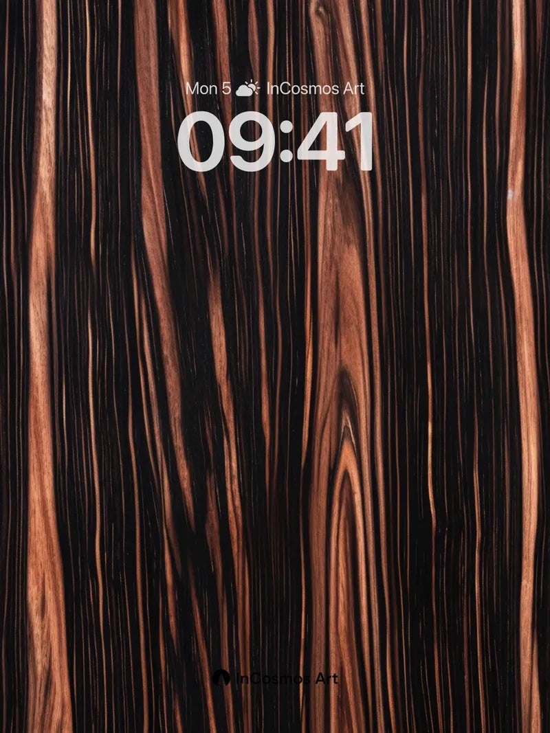 Dark Ember Wood Wallpaper with Veined Depth