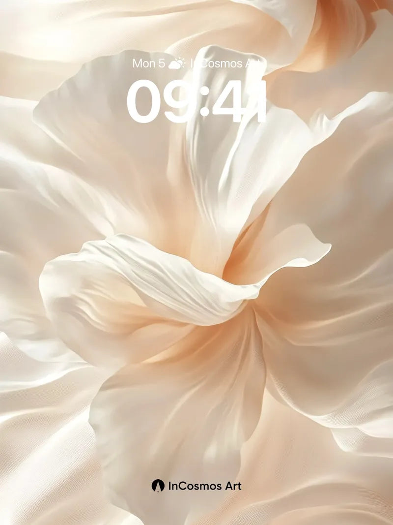 Silken Bloom Wallpaper with Soft Light Veil