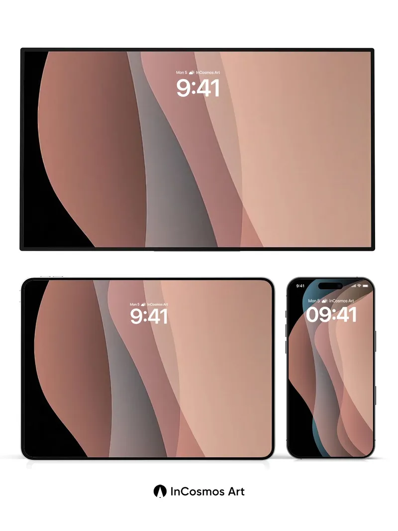 Serenity Wave Wallpaper with Floating Hues