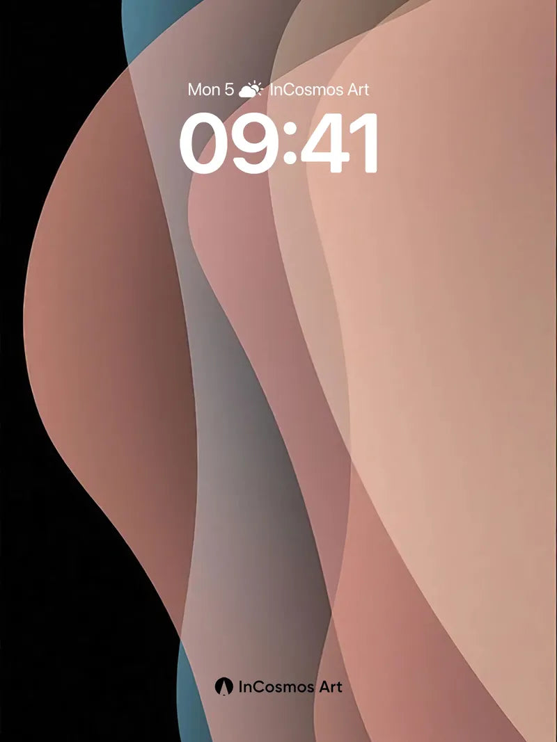 Serenity Wave Wallpaper with Floating Hues