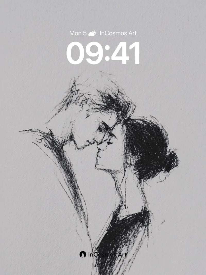 Whispering Shadows Wallpaper with Charcoal Embrace