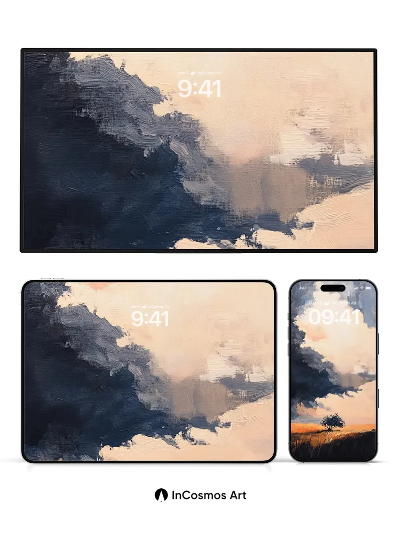 Storm's Whisper Wallpaper with Solitary Tree