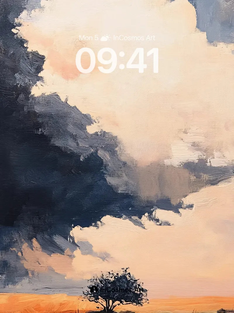 Storm's Whisper Wallpaper with Solitary Tree