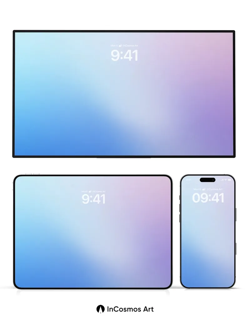 Serene Gradient Wallpaper with Ethereal Hues