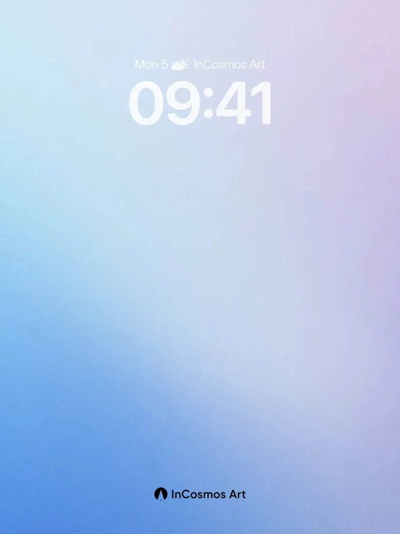 Serene Gradient Wallpaper with Ethereal Hues