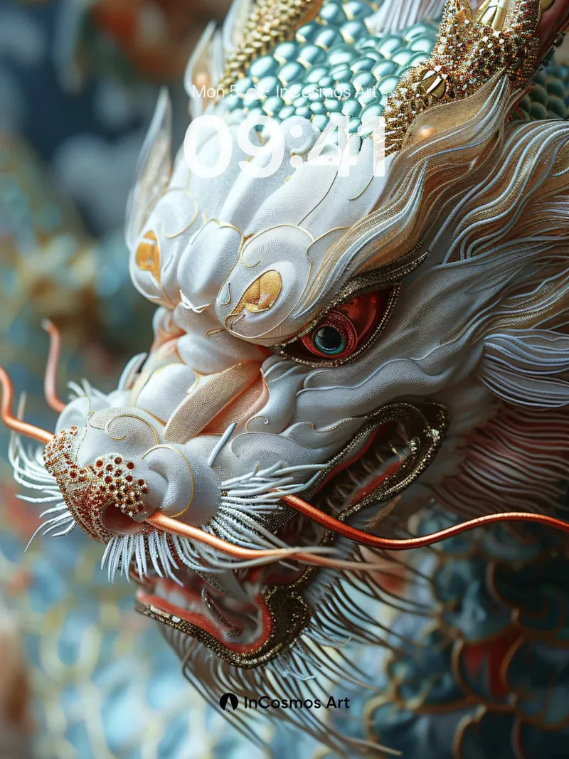 Celestial Dragon Wallpaper with Living Scales