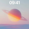 Serenity Saturn Wallpaper with Ethereal Rings wallpaper for iPhone, iPad & Mac