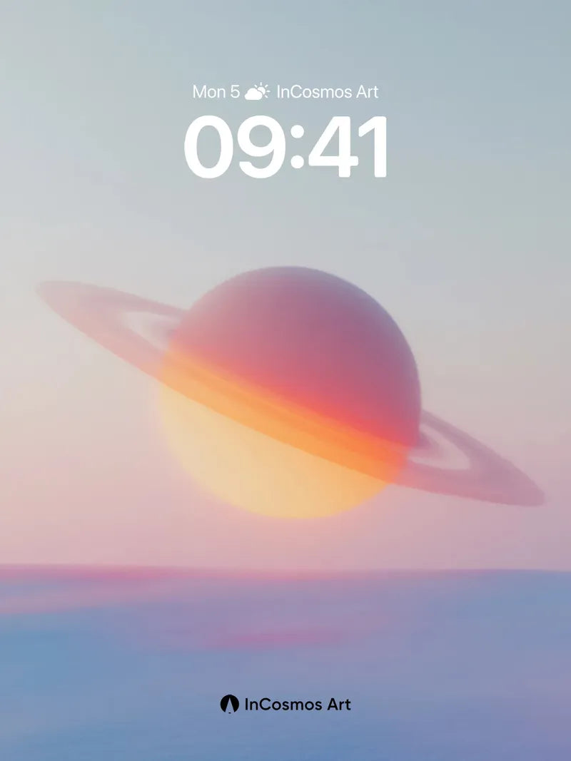 Serenity Saturn Wallpaper with Ethereal Rings