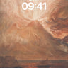 Ethereal Volcano Wallpaper with Sunset Reflections wallpaper for iPhone, iPad & Mac
