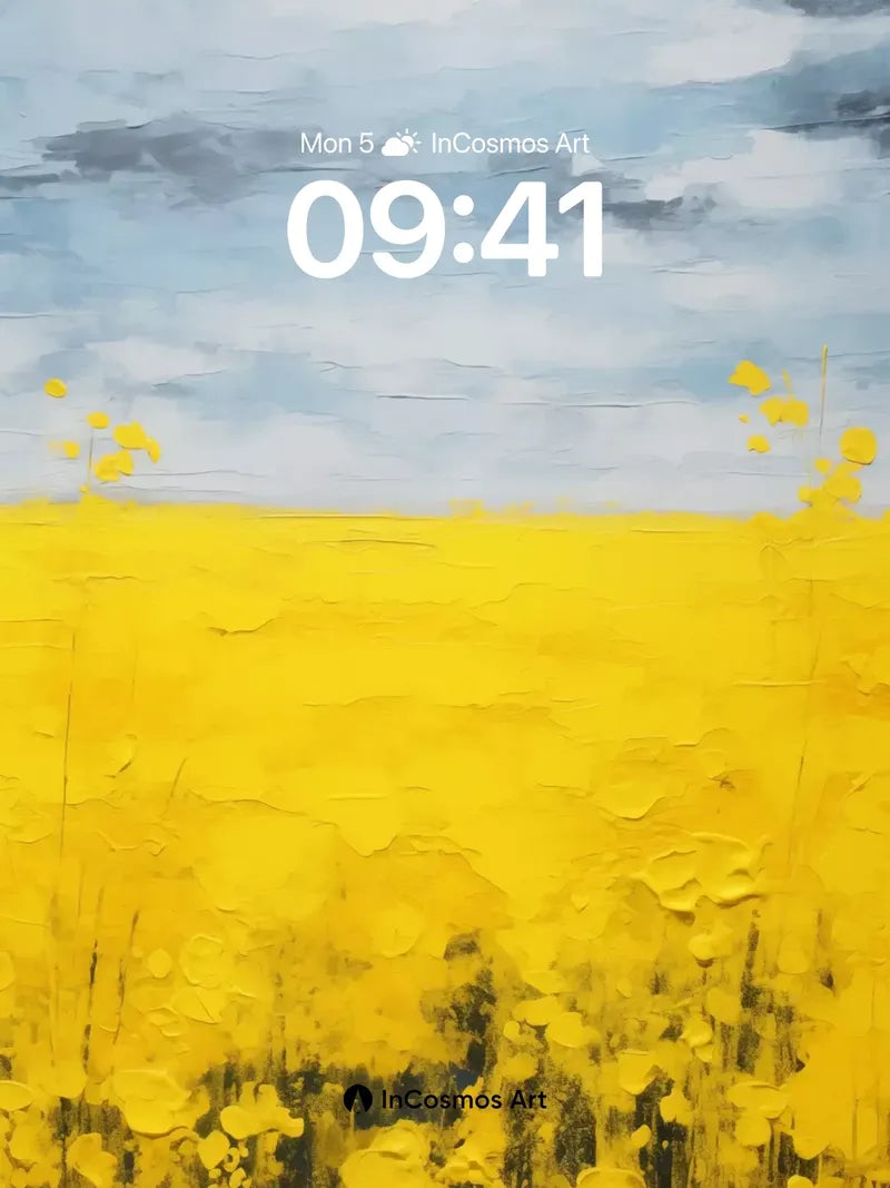 Golden Field Wallpaper with Cloud-Brushed Sky