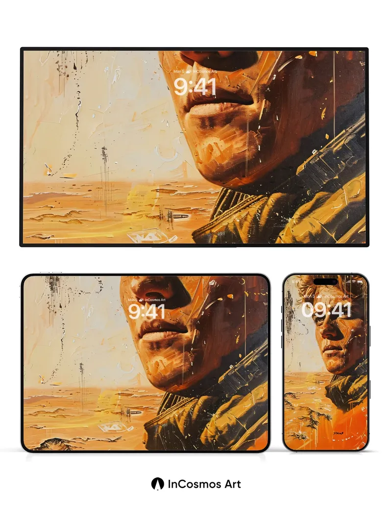 Desert Echoes Wallpaper with Fractured Light