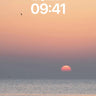 Serenity Horizon Wallpaper with Solitary Bird wallpaper for iPhone, iPad & Mac