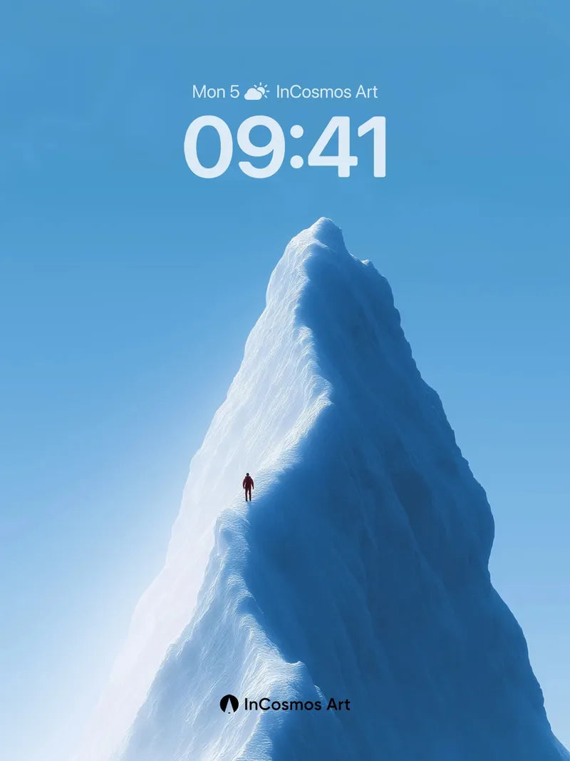 Solitary Summit Wallpaper with Frozen Light wallpaper for iPhone, iPad & Mac
