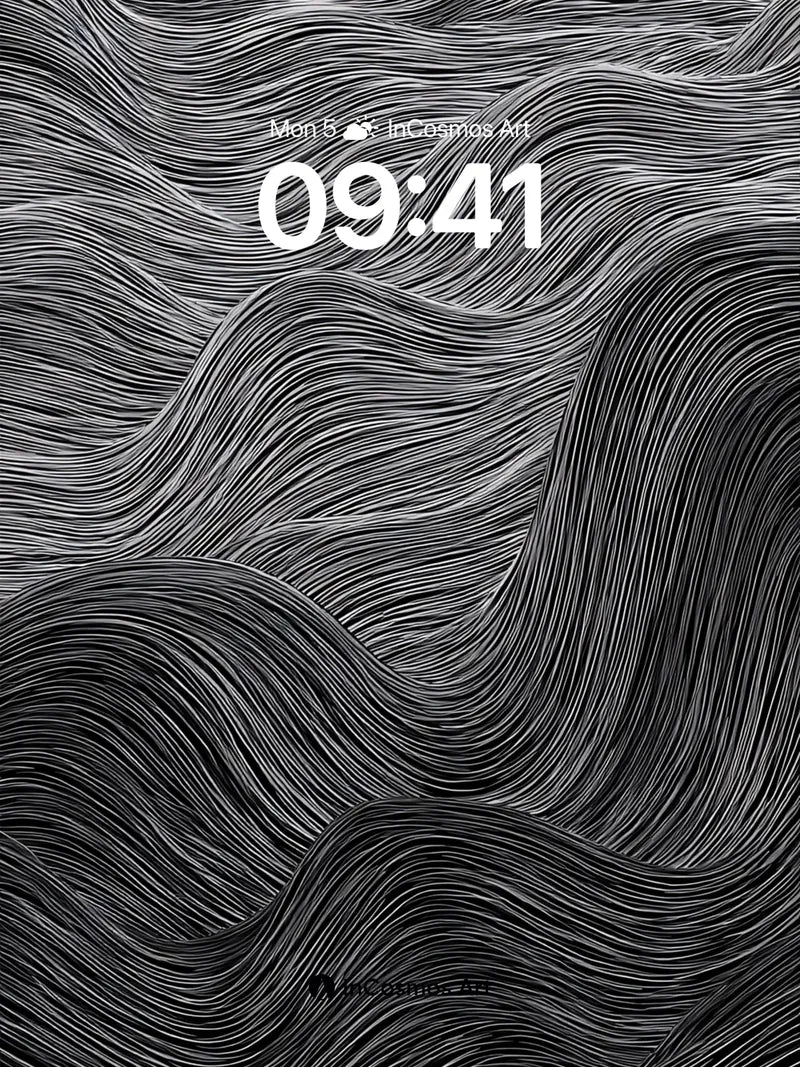 Silken Wave Wallpaper with Shadowed Depth