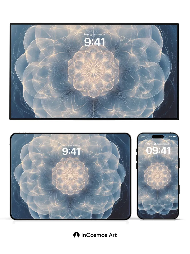 Luminous Petal Wallpaper with Ethereal Layers