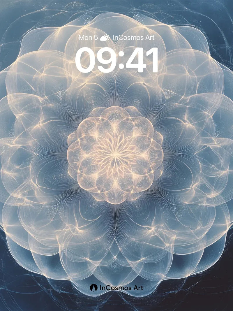 Luminous Petal Wallpaper with Ethereal Layers wallpaper for iPhone, iPad & Mac