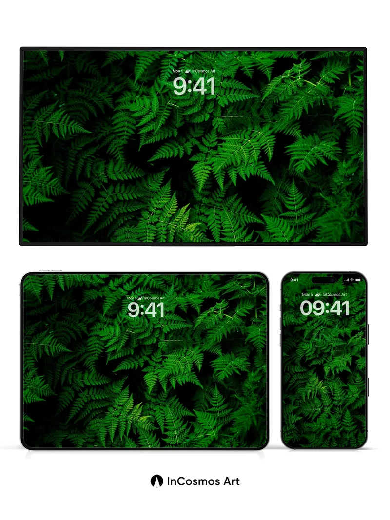 Whispering Ferns Wallpaper in Deep Embrace