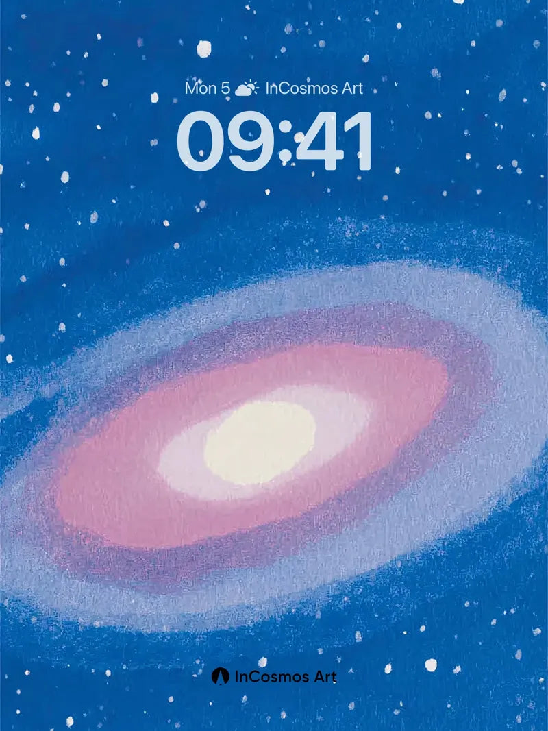 Soft Pink Nebula Wallpaper with Starry Haze