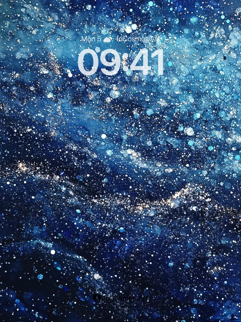 Cosmic Whisper Wallpaper with Starlit Veils