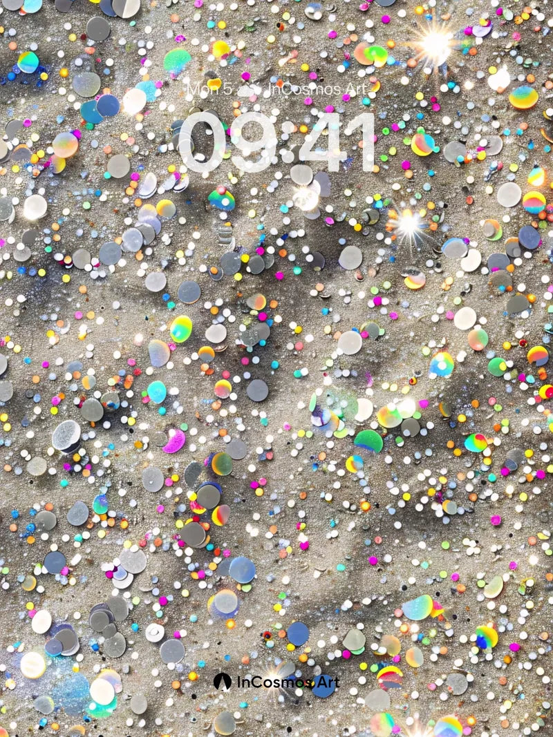 Rainbow Confetti Wallpaper with Cosmic Sparkle wallpaper for iPhone, iPad & Mac
