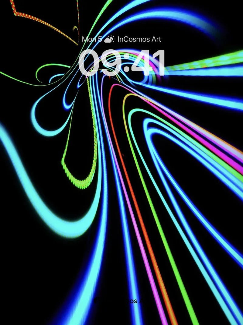 Neon Labyrinth Wallpaper with Electric Veins