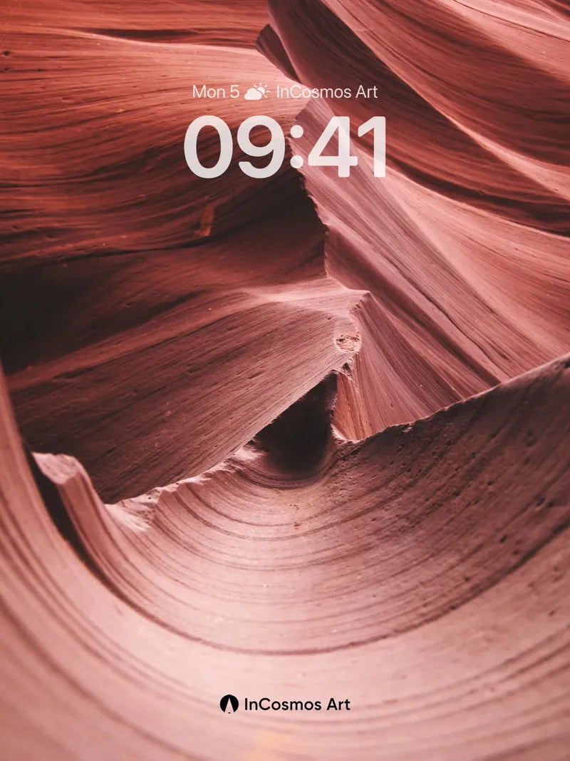 Sedimentary Hush Wallpaper with Light-Carved Canyons