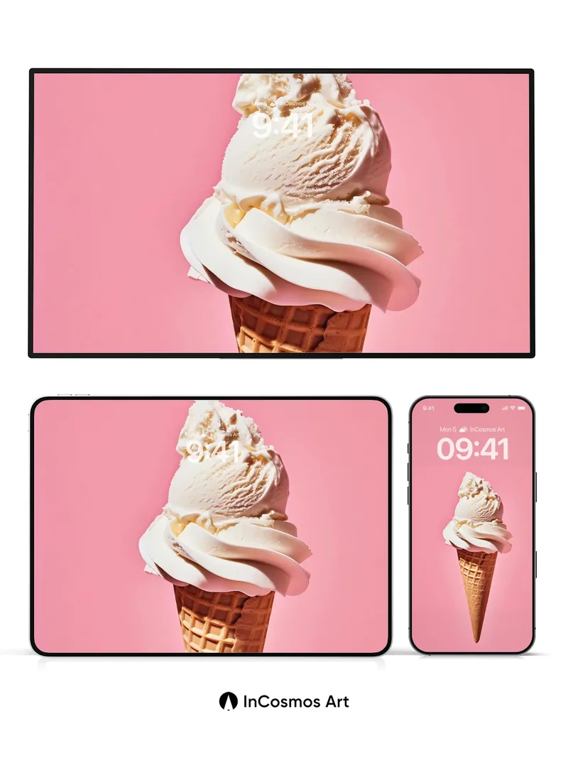 Velvet Swirl Wallpaper with Floating Cone