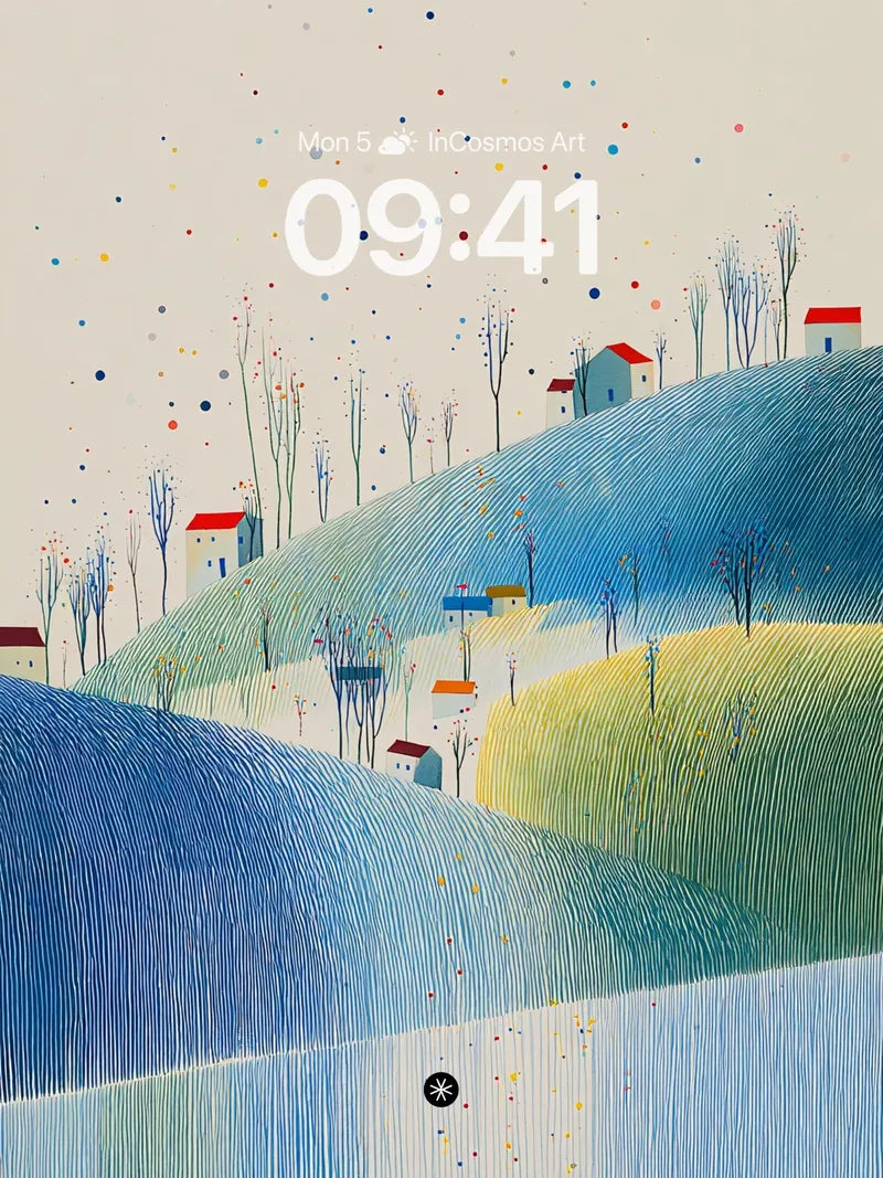 Hillside Village Wallpaper 4K AMOLED Wallpaper wallpaper for iPhone, iPad & Mac