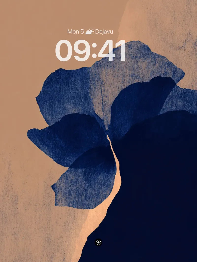 Indigo Bloom Abstract Textured Wallpaper Background For Mobile wallpaper for iPhone, iPad & Mac