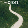 Winding River Green Forest Wallpaper