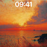 Crimson Horizon Wallpaper with Distant Sails wallpaper for iPhone, iPad & Mac