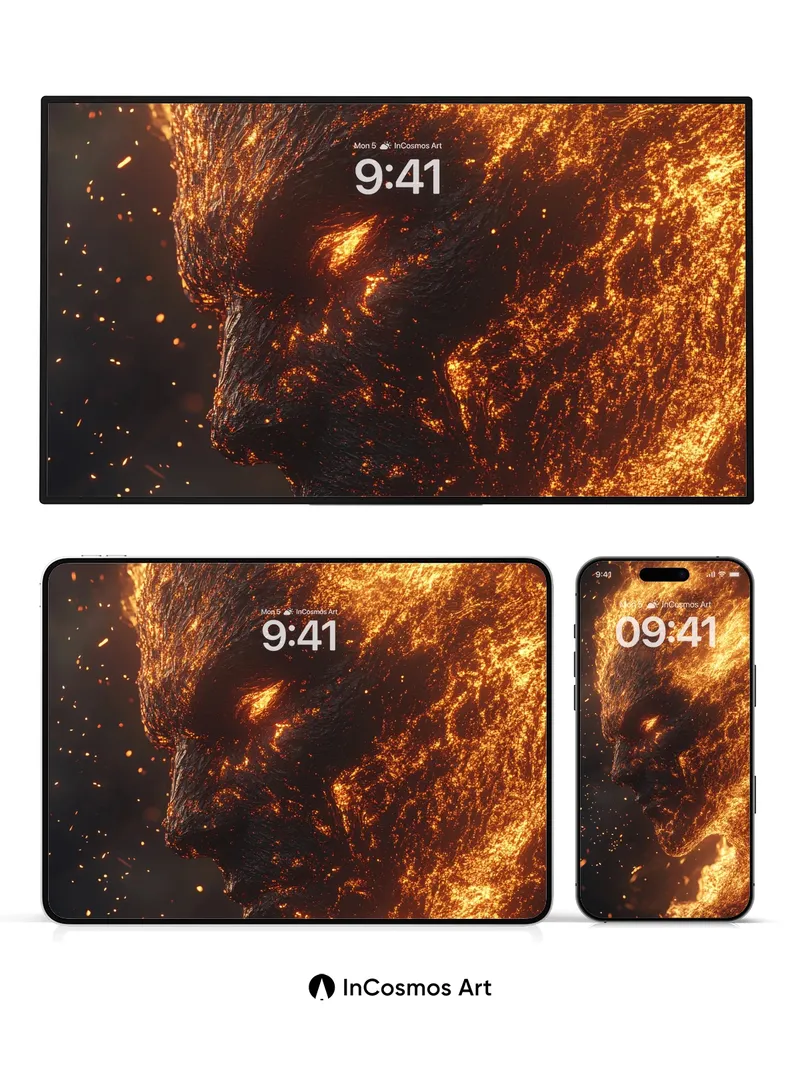 Fiery Abyss Wallpaper with Molten Soul