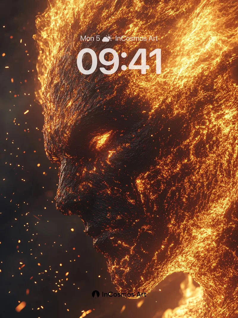 Fiery Abyss Wallpaper with Molten Soul