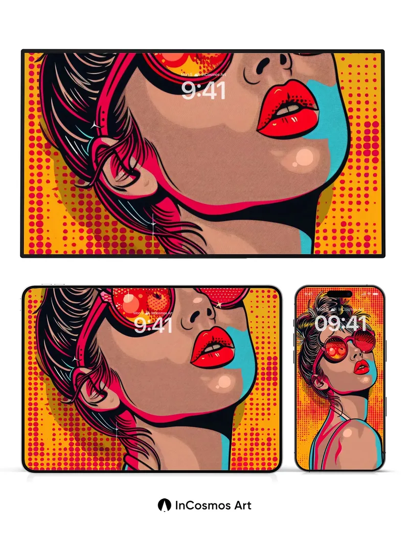 Pop Pulse Wallpaper with Electric Hair