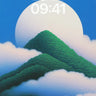 Serene Summit Wallpaper with Celestial Glow wallpaper for iPhone, iPad & Mac