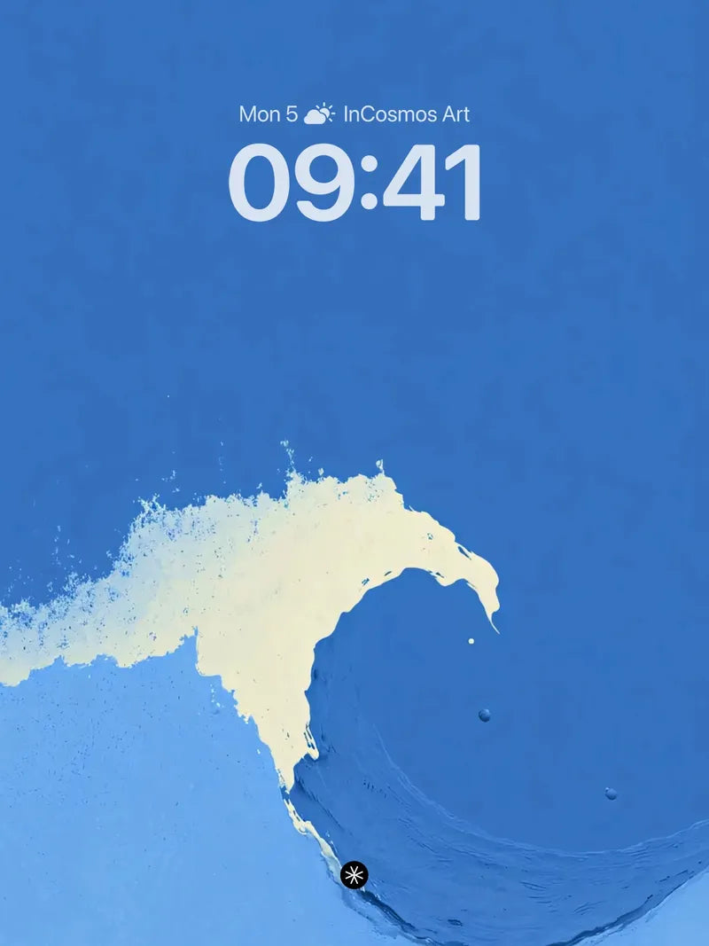 Blue Wave Wallpaper 4K for iPhone Lock Screen wallpaper for iPhone, iPad & Mac