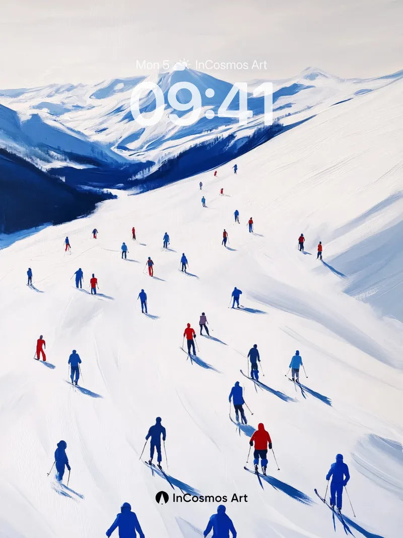 Silent Ascent Wallpaper with Frozen Shadows