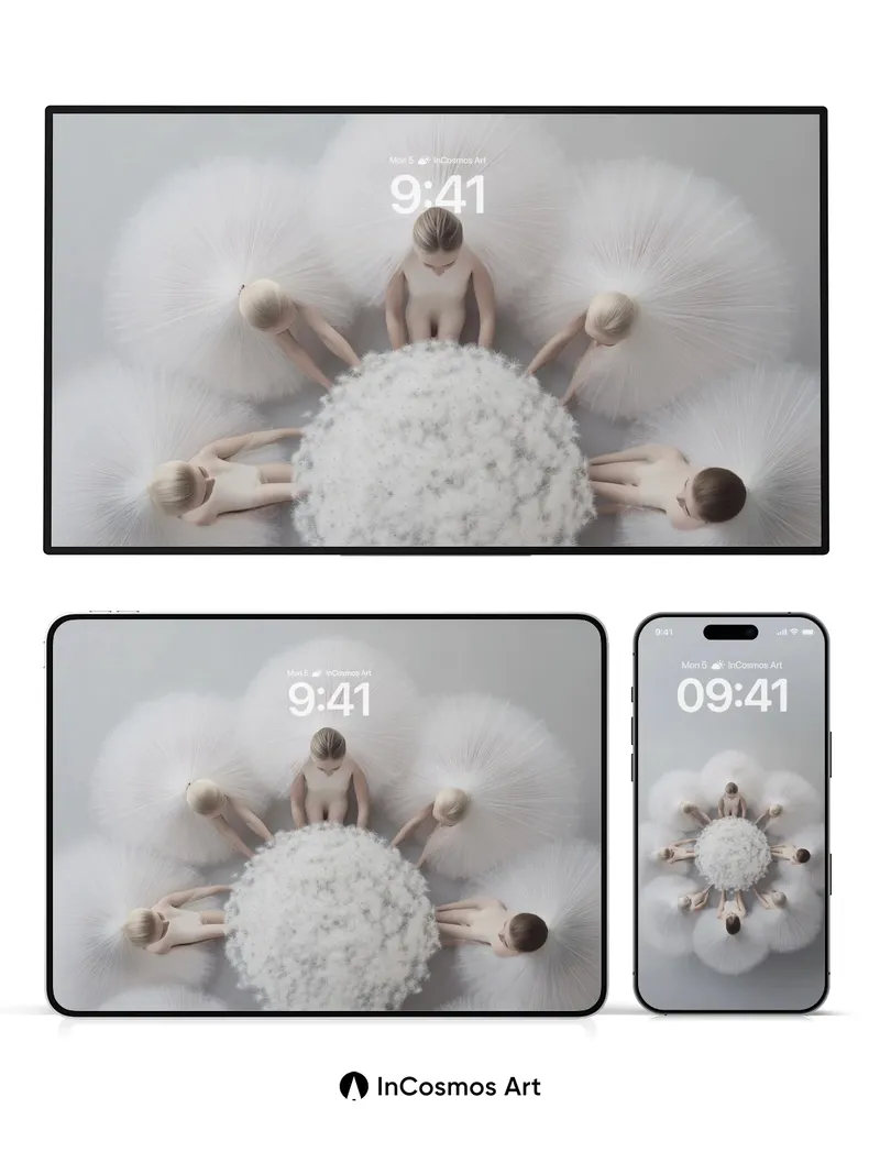 Serene Bloom Wallpaper with Dandelion Whispers