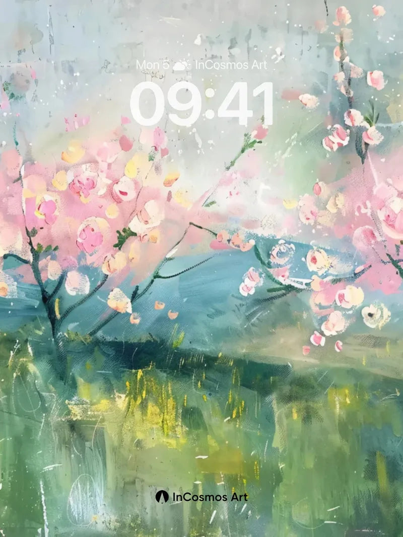 Serenity Bloom Wallpaper with Soft Petal Drift