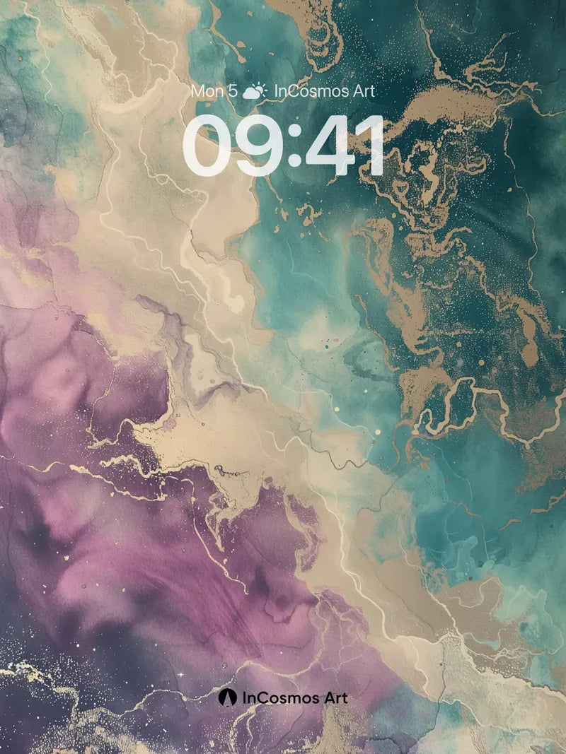 Luminous Veil Wallpaper with Cosmic Trails