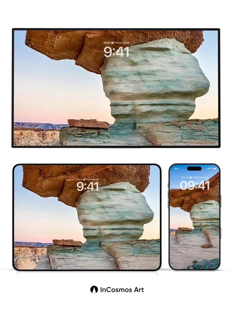 Suspended Stone Wallpaper with Desert Whispers