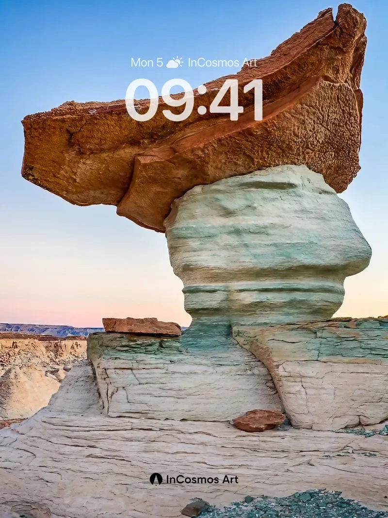 Suspended Stone Wallpaper with Desert Whispers