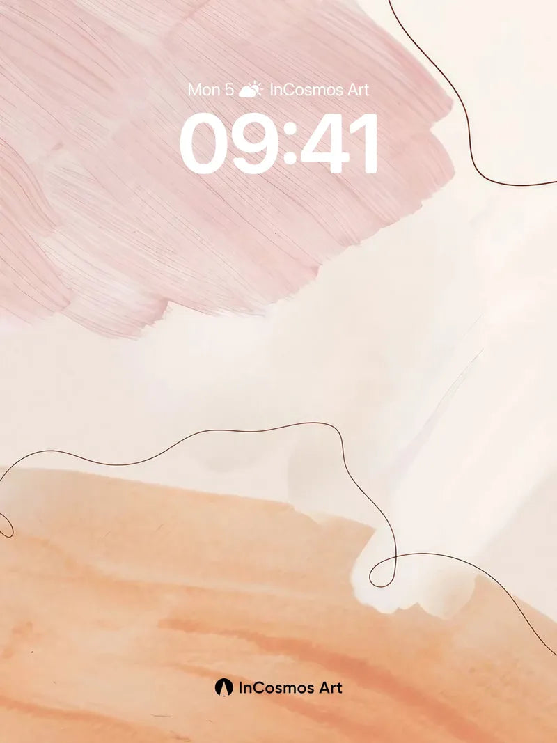 Serene Brushstroke Wallpaper with Whispering Lines